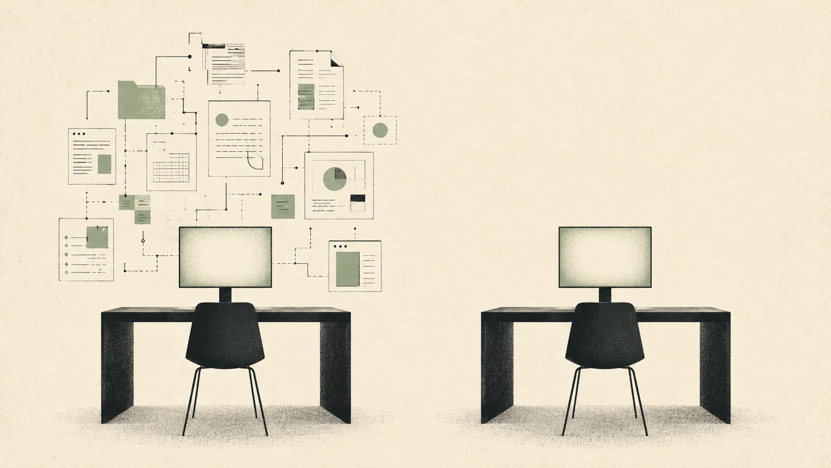 Editorial illustration for The Owned Context Advantage.